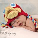Crochet Bird Hat Newborn To Toddler Sizing..