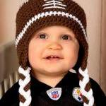 Crochet Football Hat Newborn To Toddler Sizing..