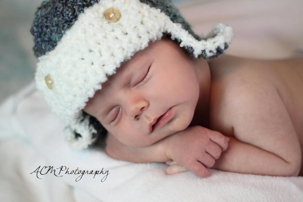 Aviator Bomber Hat Newborn To Toddler Sizes Photography Prop