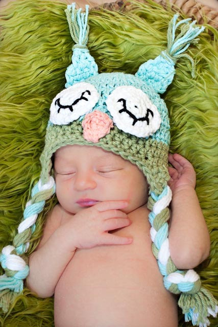 Crochet Sleepy Owl Hat Newborn To Toddler Sizing Photography Prop
